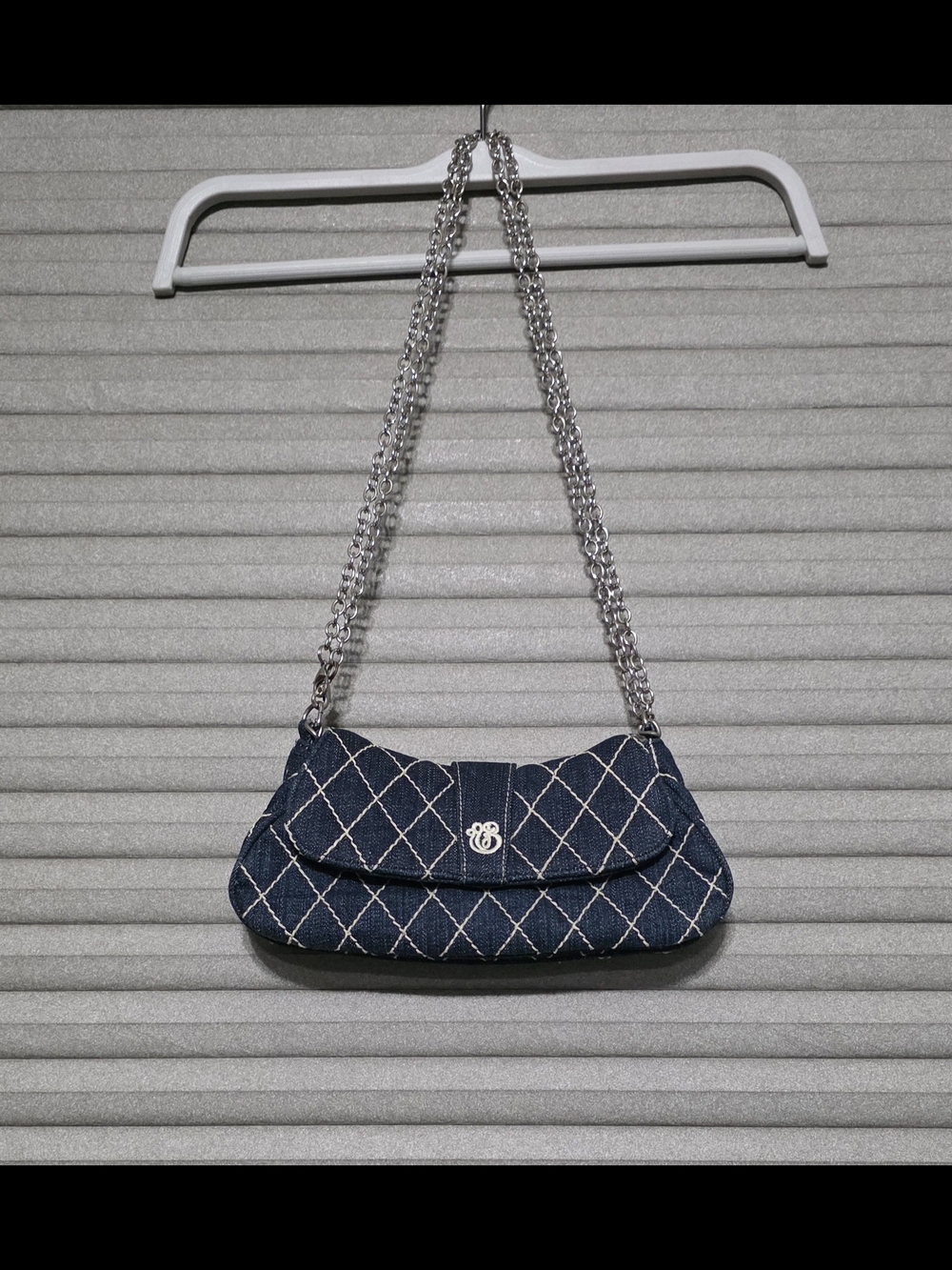 Vera Bradley Denim Quilted Chain Shoulder Bag - Blue